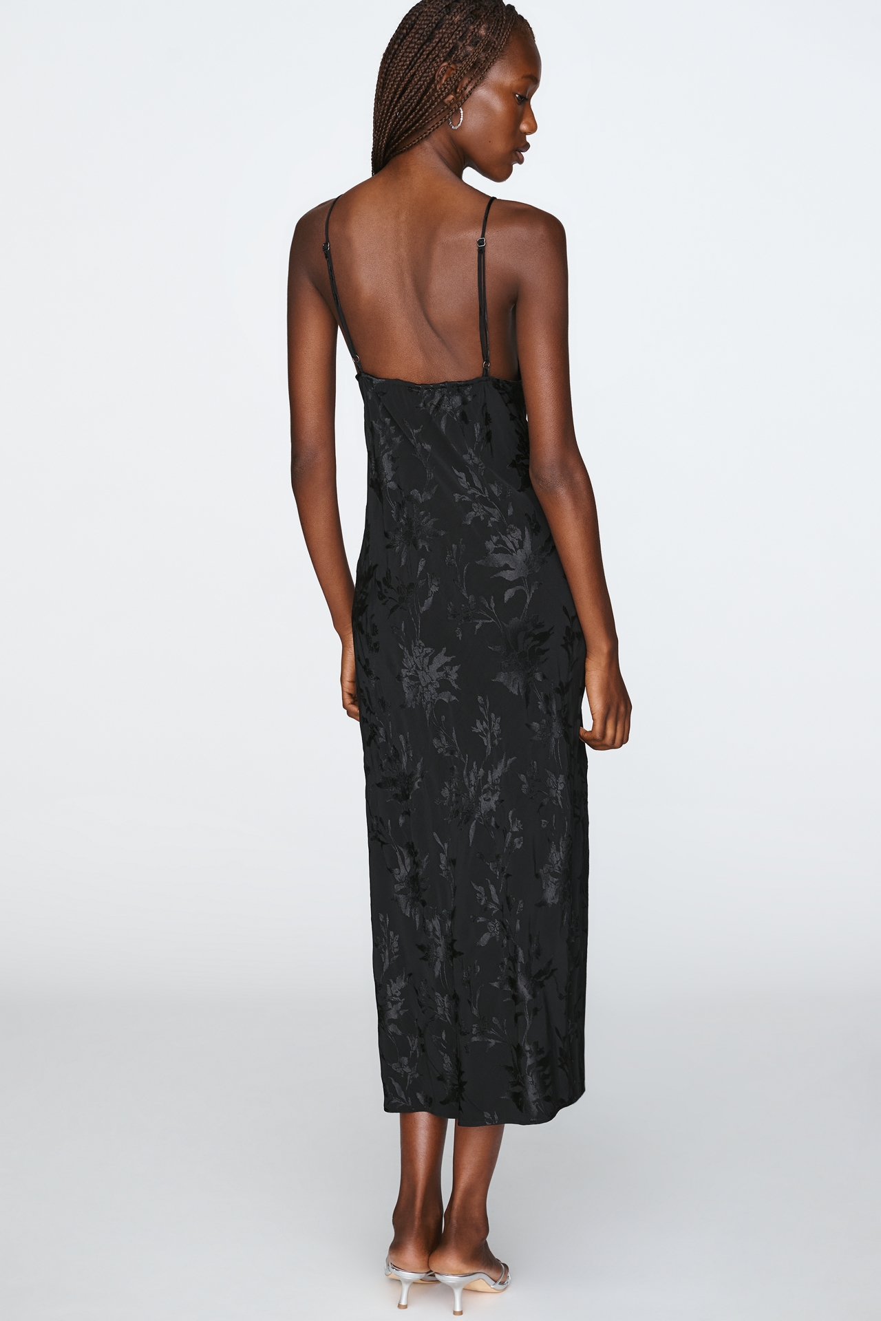 Maeve Clara Scarf-Neck Jacquard Midi Dress