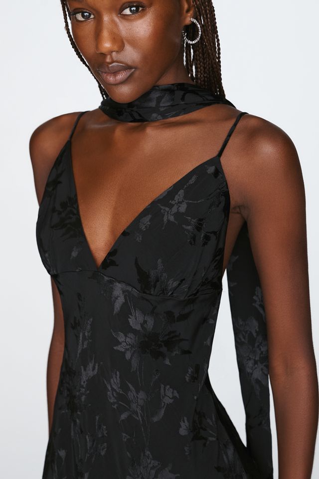 Maeve Clara Scarf-Neck Jacquard Midi Dress #3