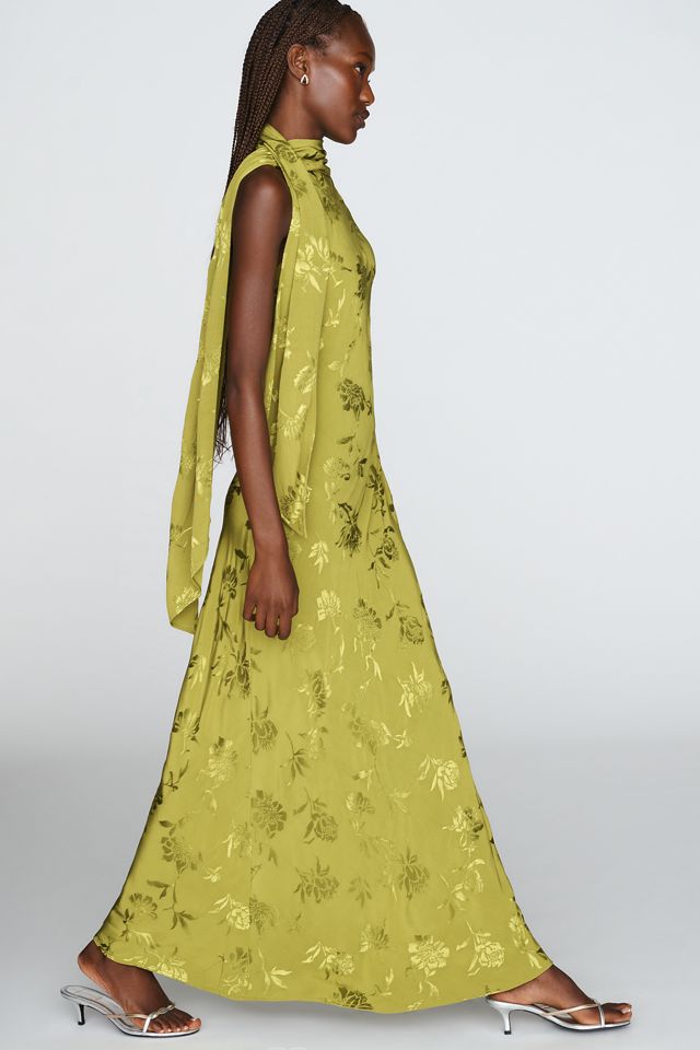 By Anthropologie Jacquard Halter Midi Dress #2
