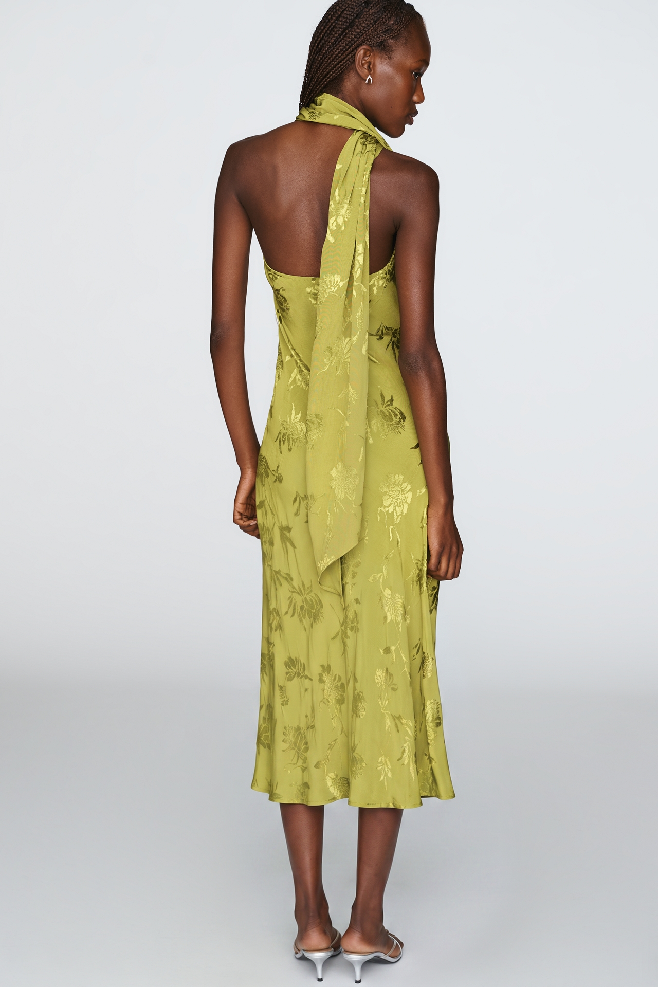By Anthropologie Jacquard Halter Midi Dress