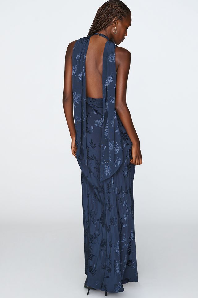 By Anthropologie Jacquard Halter Midi Dress #1