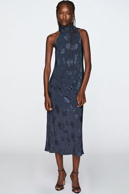 cocktail.dress A-Line Cocktail Short Dress By Ladivine 9245 - Women Evening Formal Gown shoulder neckline atop a Black And Dark Blue Size:XL(14) SPRING50