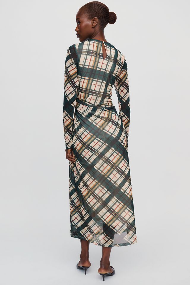 @merricksart x By Anthropologie Ruched Mesh Midi Dress #2