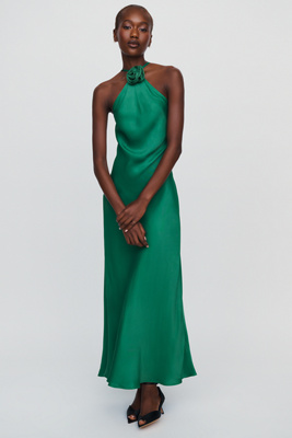 @loverlygrey x Anthropologie Rosette Halter Midi Dress by Anthropologie