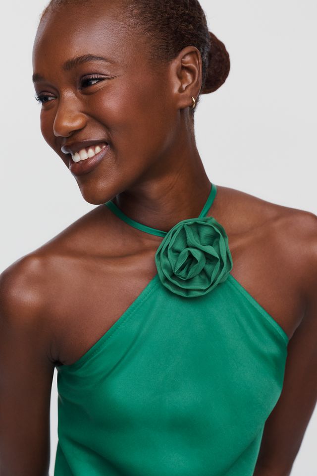 @loverlygrey x Anthropologie Rosette Halter Midi Dress #3