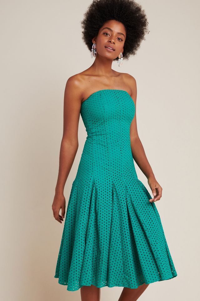 Anthropologie maeve green dress hotsell