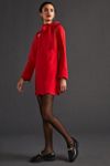 maeve neck tie shift mini dress