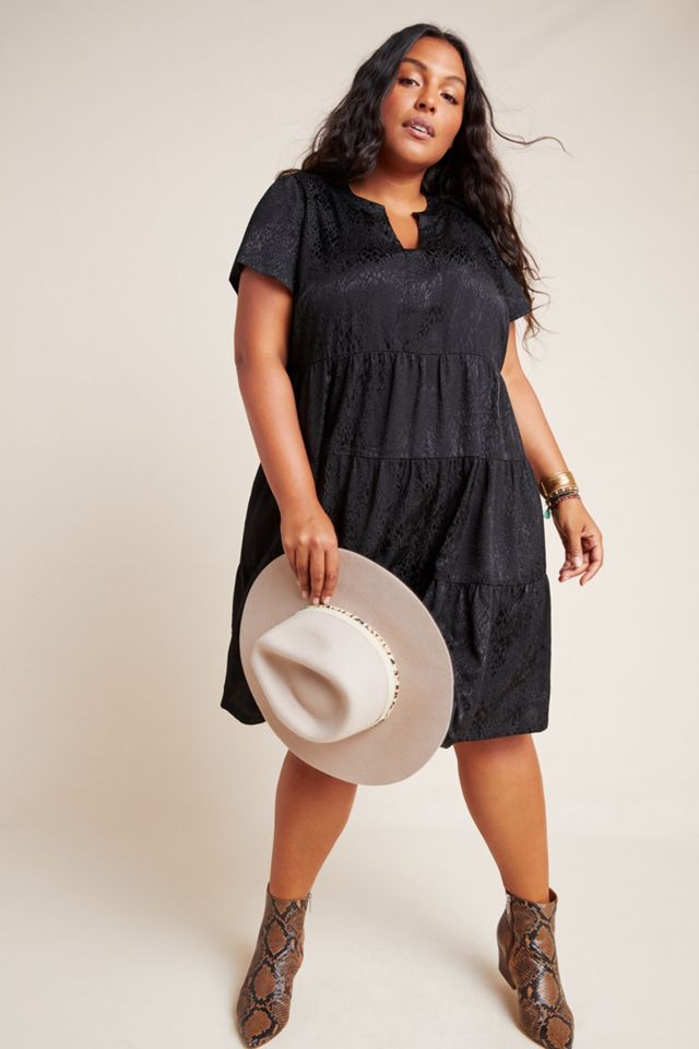Maeve Sacha Jacquard Tiered Tunic | Anthropologie