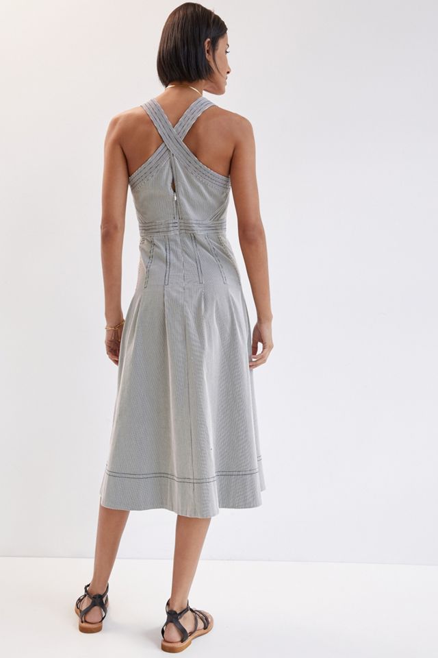 Maeve Alessandra Cross-Back Midi Dress #6