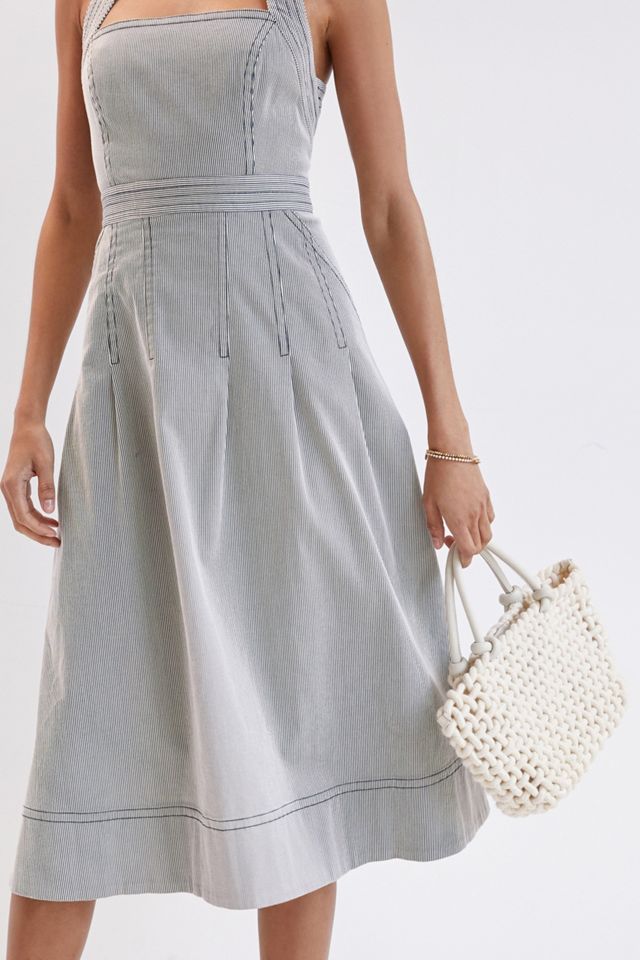 Maeve Alessandra Cross-Back Midi Dress | Anthropologie