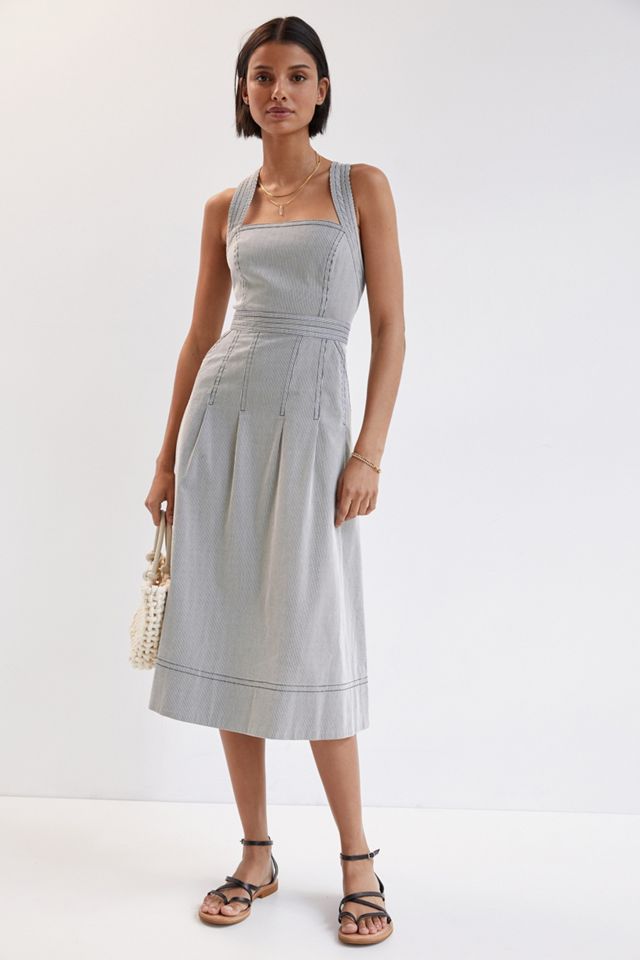 Maeve Alessandra Cross-Back Midi Dress #4