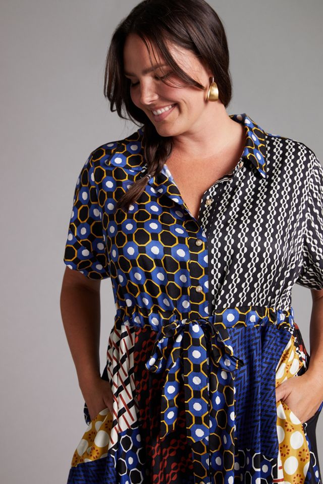 Contrast Midi Shirtdress #5