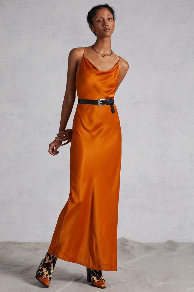 Cowl Neck Slip Maxi Dress #4