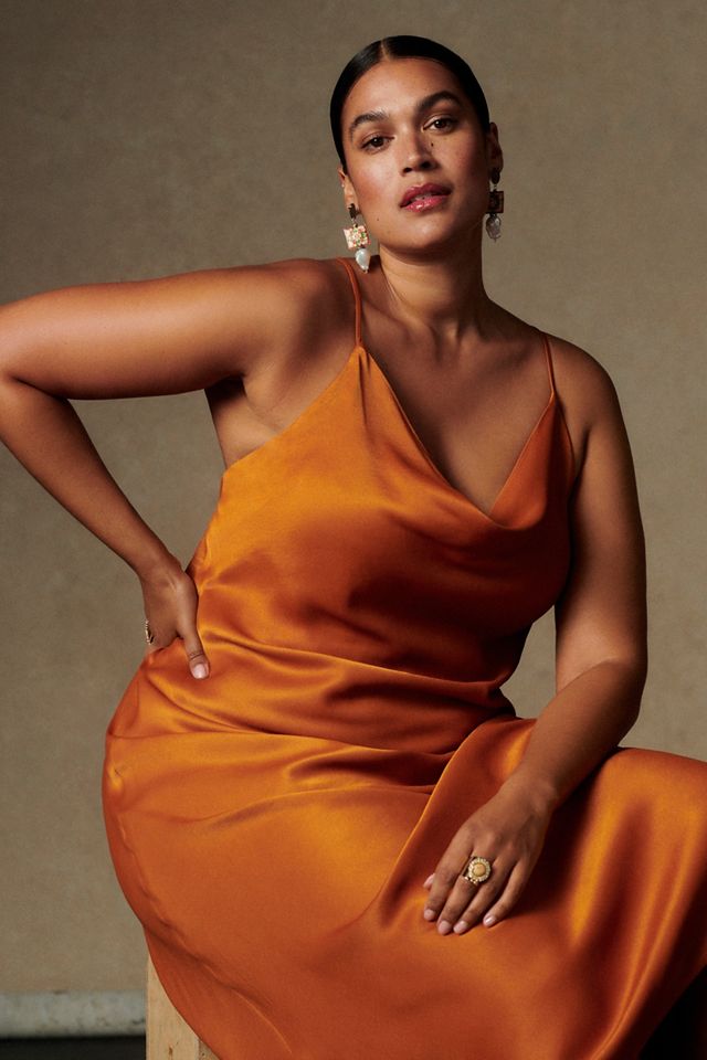 Cowl Neck Slip Maxi Dress #3