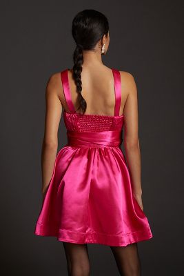 hot pink anthropologie dress