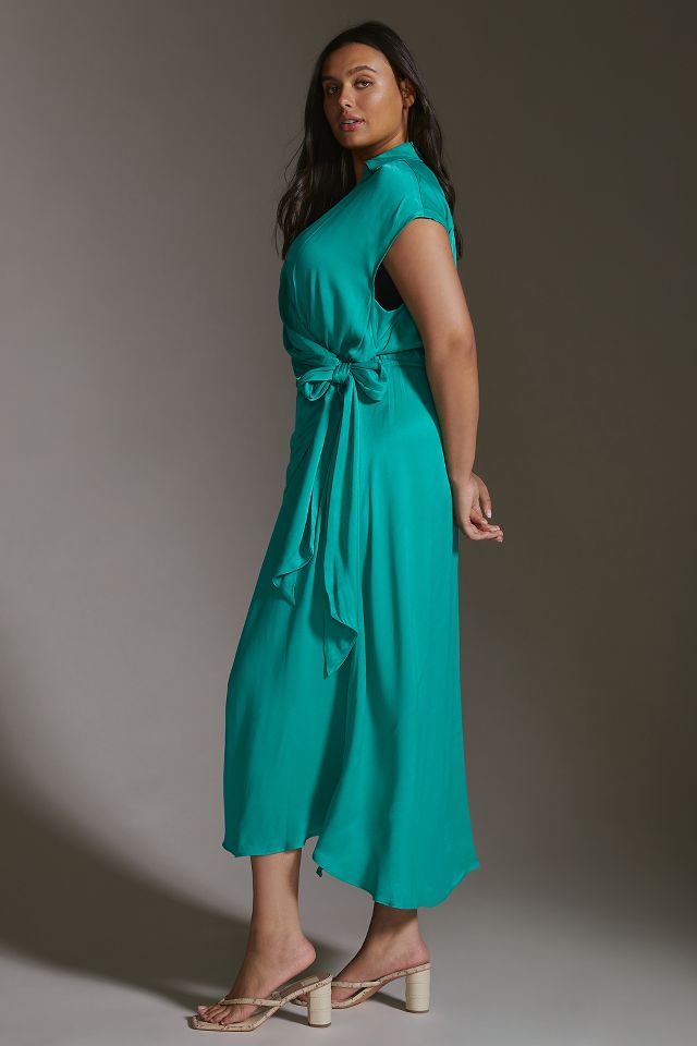 Anthropologie- Maeve Open-Back Wrap Midi Dress selling