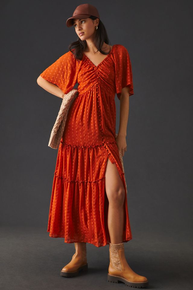By Anthropologie Ruched Tiered Dress #2
