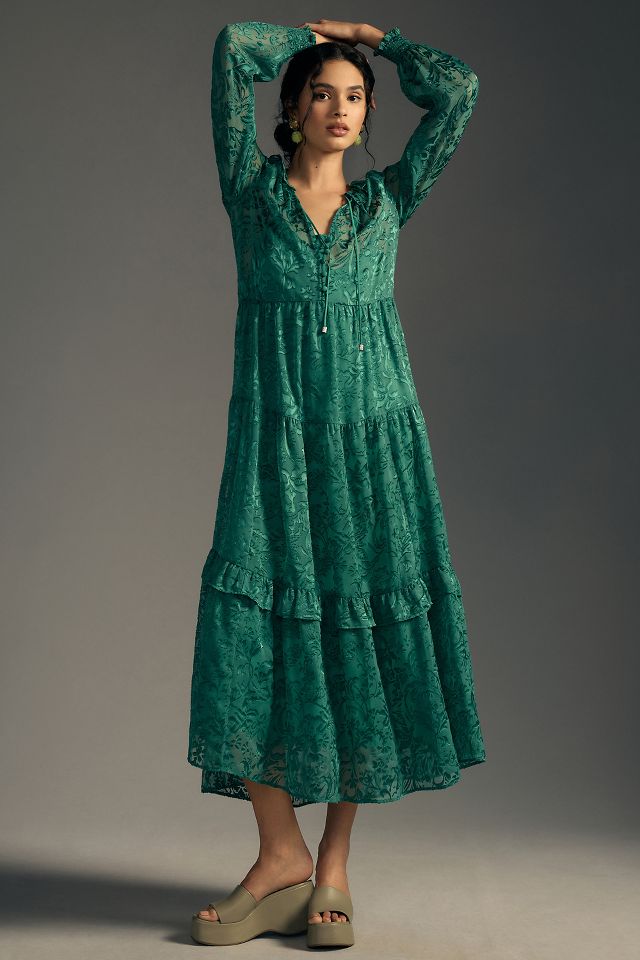 Anthropologie 2024 green dress