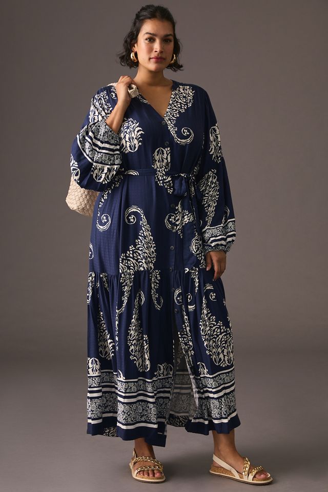 By Anthropologie Tiered Buttondown Dress #4