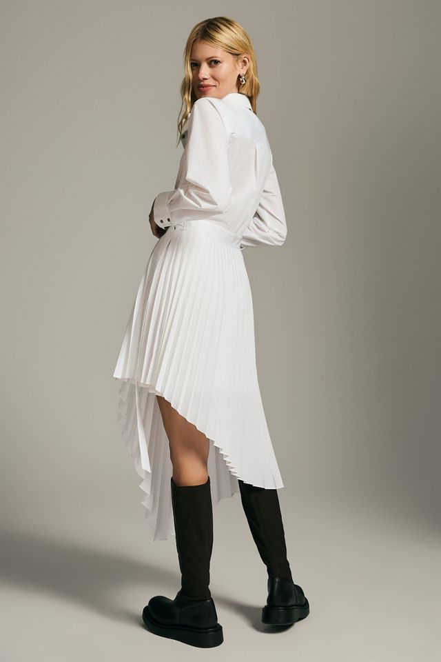 By Anthropologie Pleated Poplin Shirt Dress #3