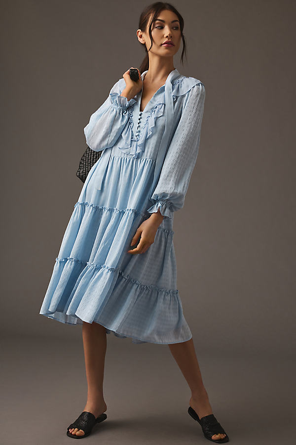 By Anthropologie Tiered Ruffled Dress