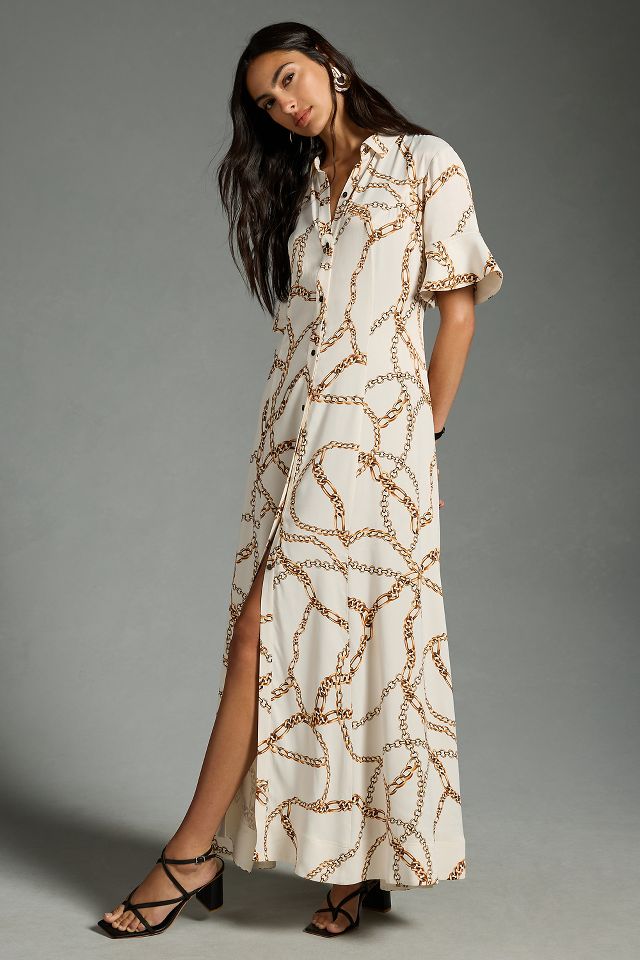 Short sleeve store maxi shirt dress