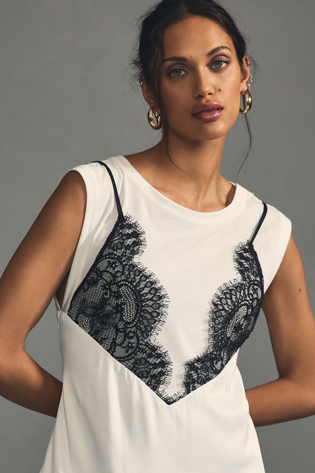 Maeve Lace T-Shirt Slip Dress #3
