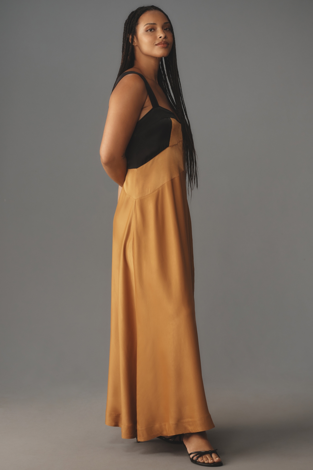 The Jocelyn Sleeveless Slip Midi Dress by Maeve