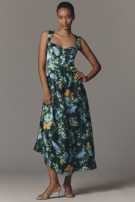 The Violetta Square-Neck Eyelet Midi Dress By Maeve | Anthropologie