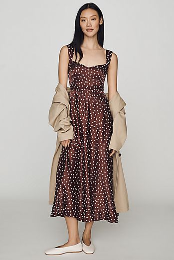 knee length dresses for ladies Button-Down Midi Dress main image 0