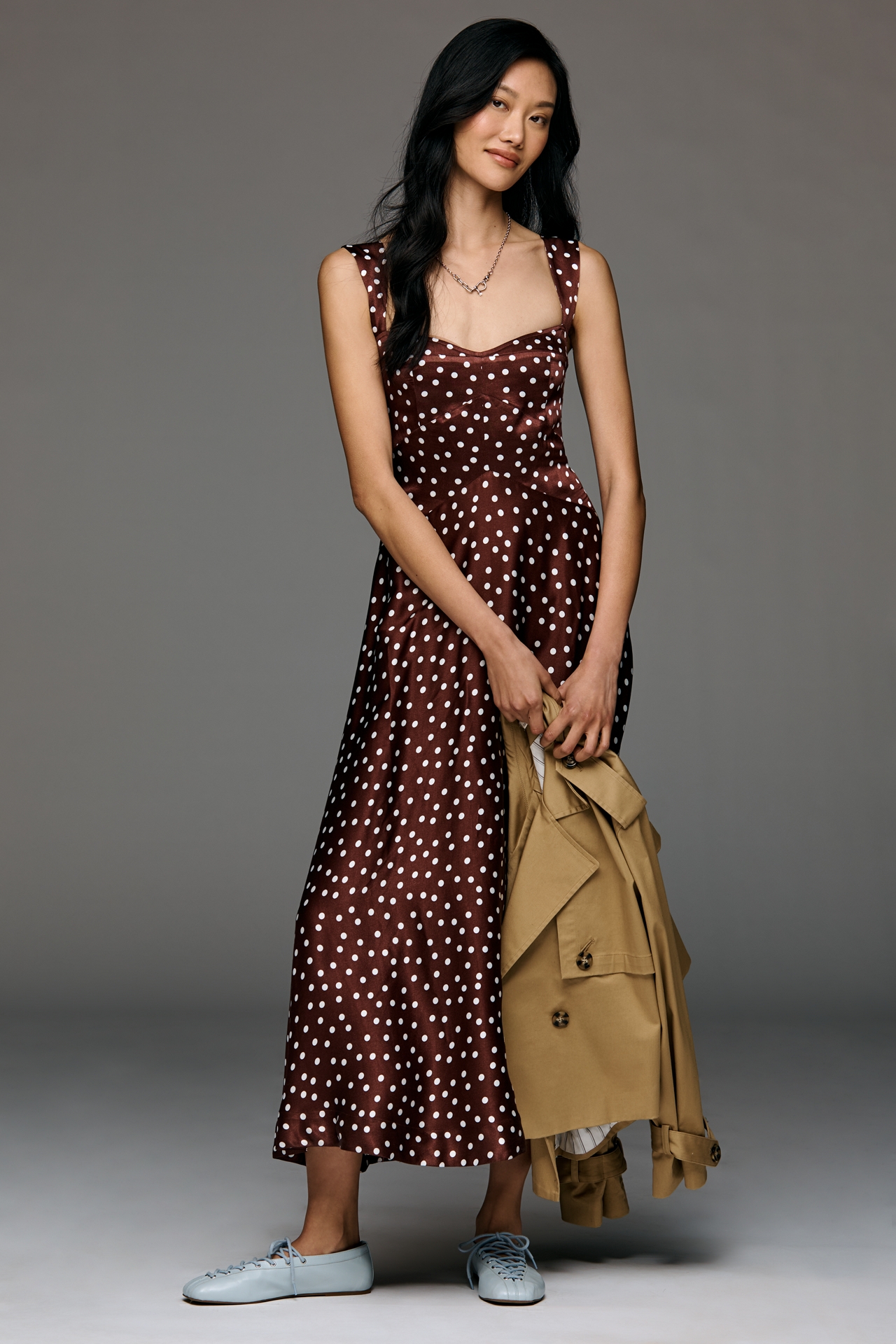 The Jocelyn Sleeveless Slip Midi Dress by Maeve