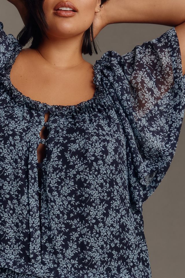 By Anthropologie Short-Sleeve Keyhole Swing Tunic Mini Dress #6
