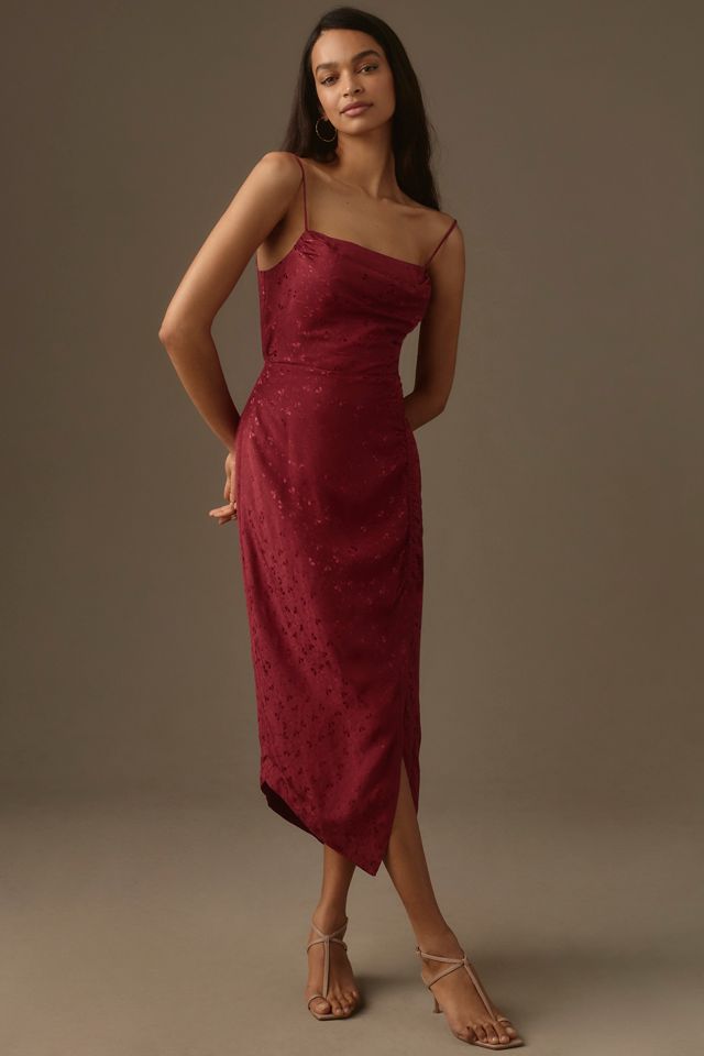 By Anthropologie Asymmetrical Slip Midi Dress #1