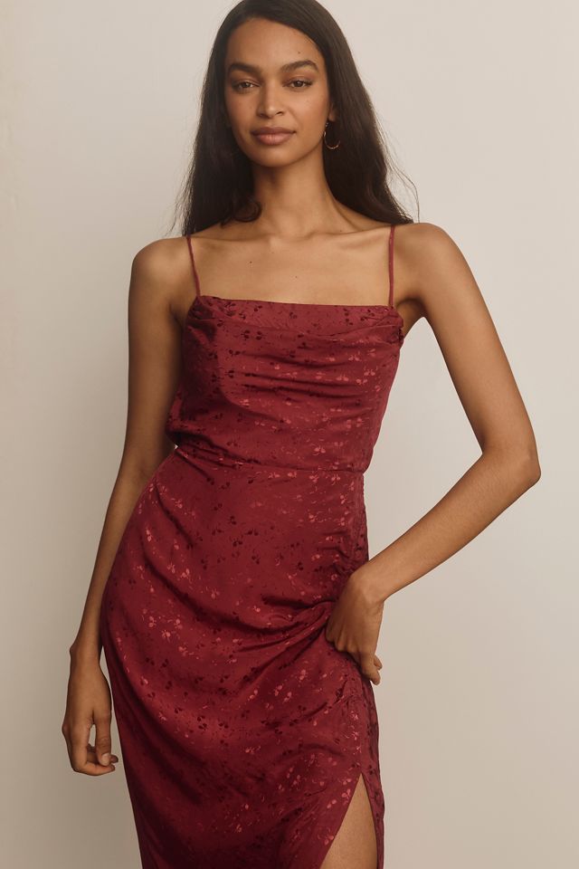 By Anthropologie Asymmetrical Slip Midi Dress #3