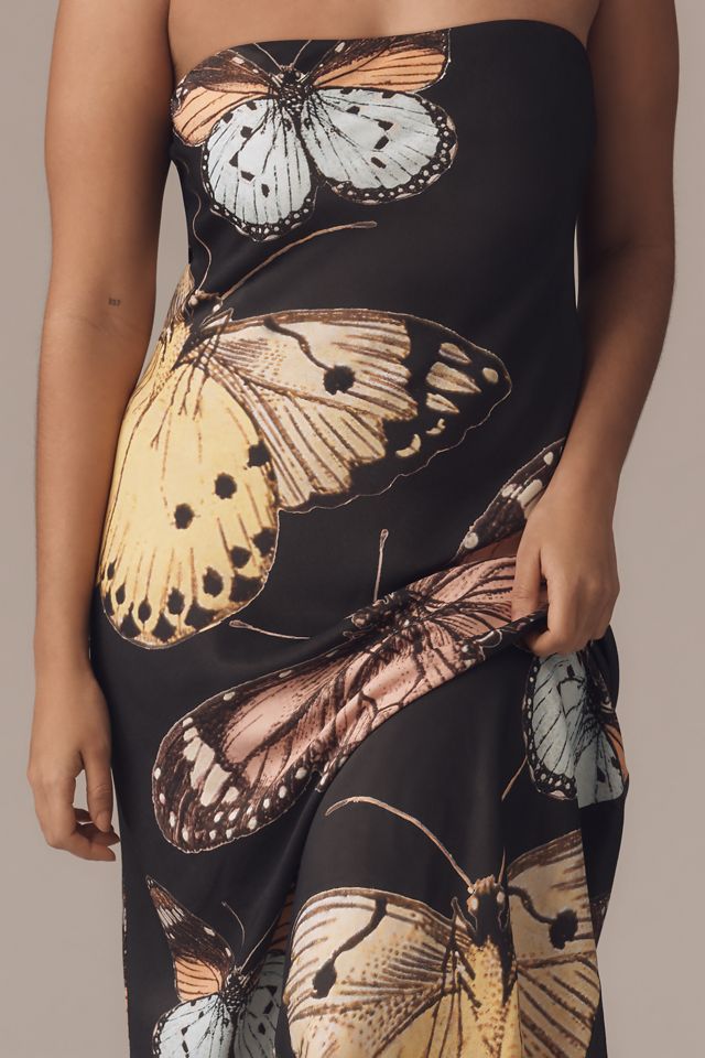 By Anthropologie Robe nuisette mi-longue en satin #5