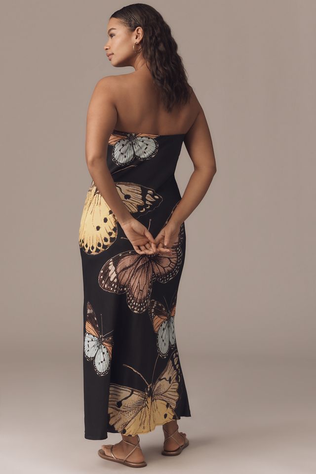 By Anthropologie Robe nuisette mi-longue en satin #6