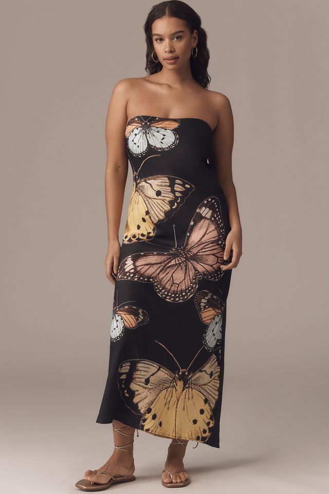 By Anthropologie Robe nuisette mi-longue en satin #4