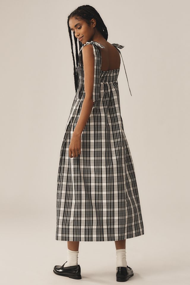 Maeve Square-Neck Tie-Strap Midi Dress #1