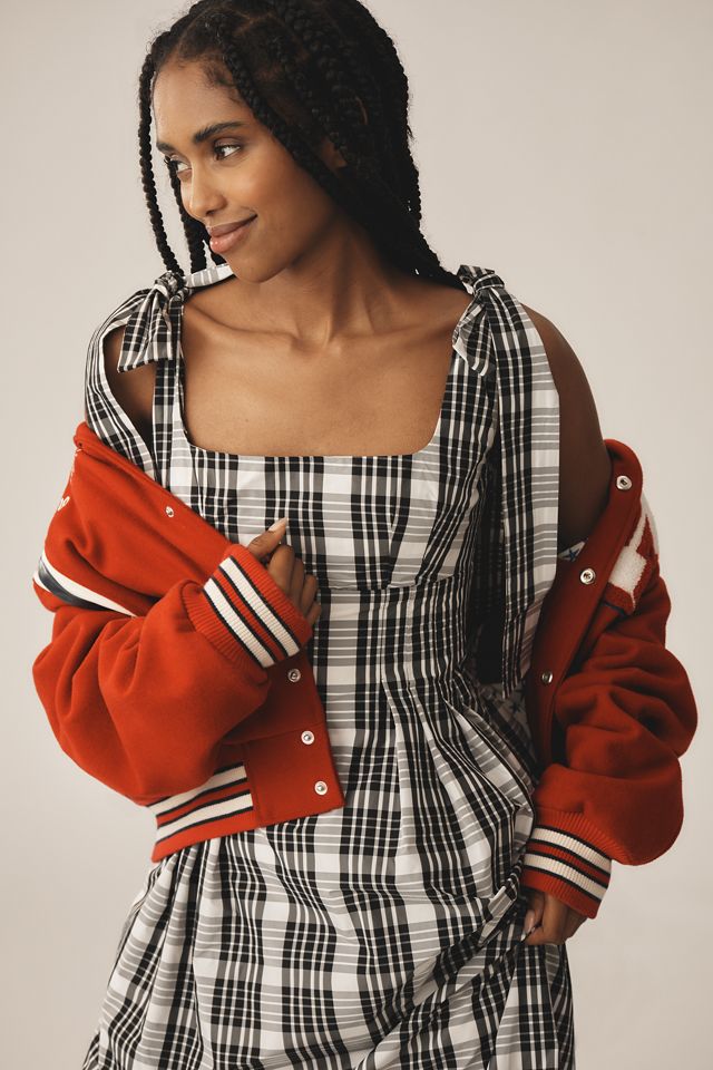 Maeve Square-Neck Tie-Strap Midi Dress #4