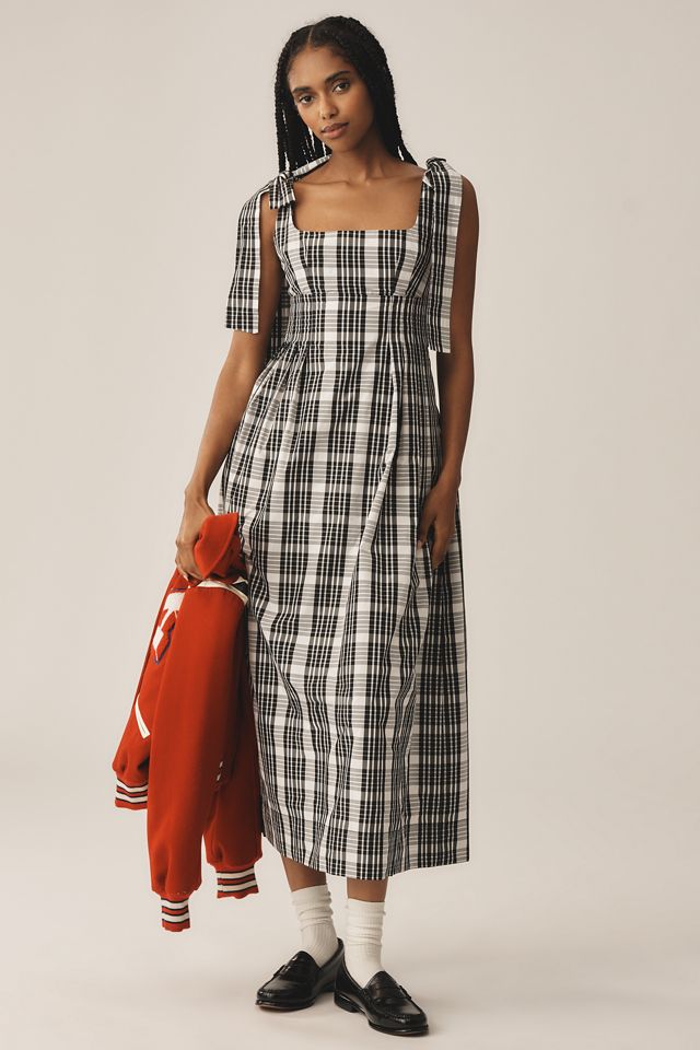 Maeve Square-Neck Tie-Strap Midi Dress #2