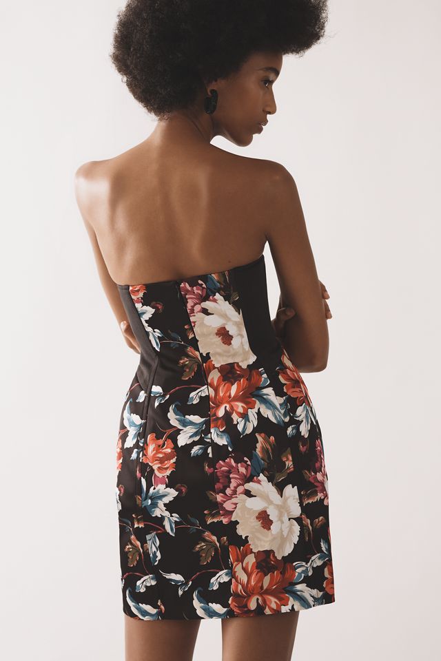By Anthropologie Strapless Sculpted Mini Dress #1