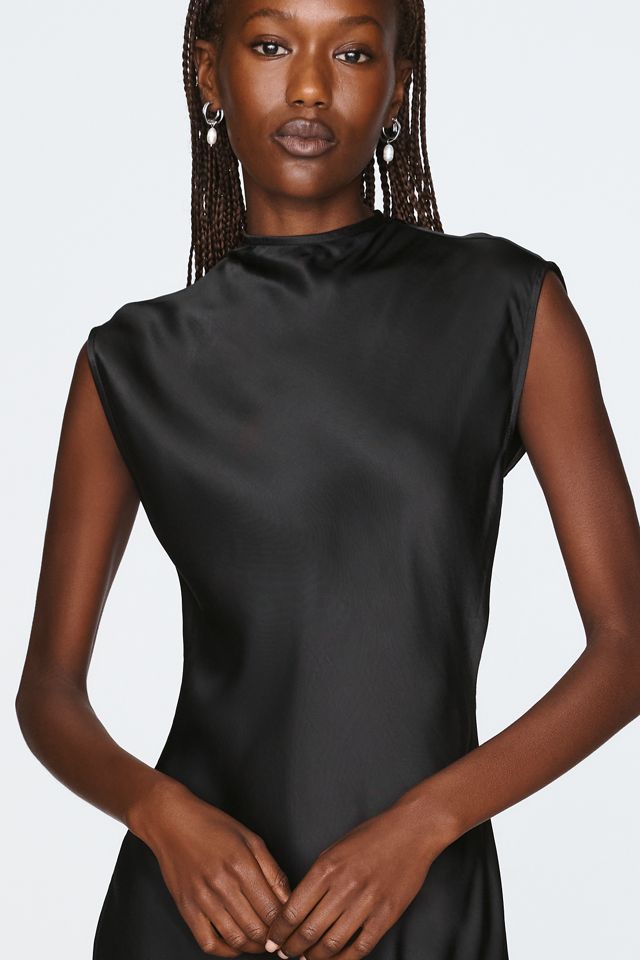 Maeve Charlette Mock-Neck Midi Slip Dress #1