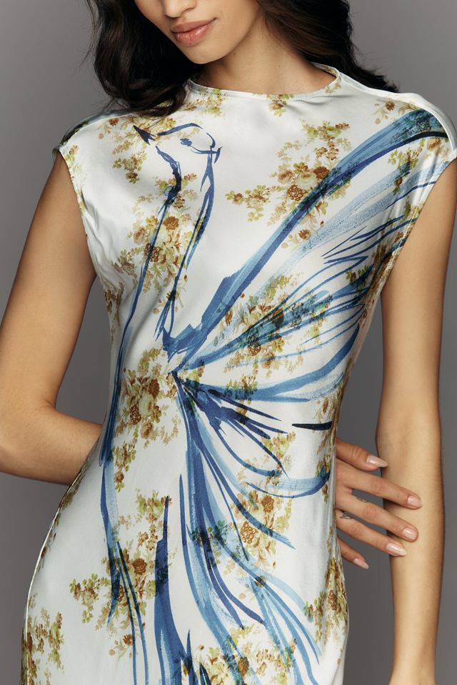 Vestido Midi Lencero con Cuello Alto Maeve #2