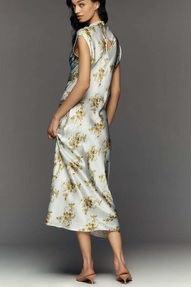 Vestido Midi Lencero con Cuello Alto Maeve #1