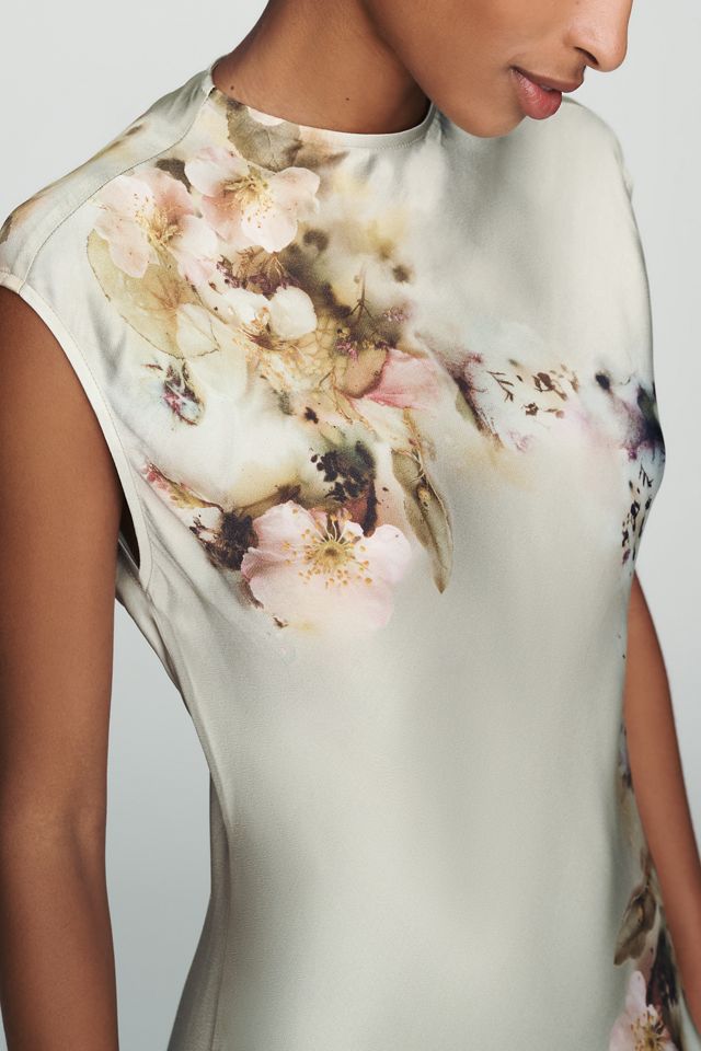 Maeve Mock-Neck Midi Slip Dress #1