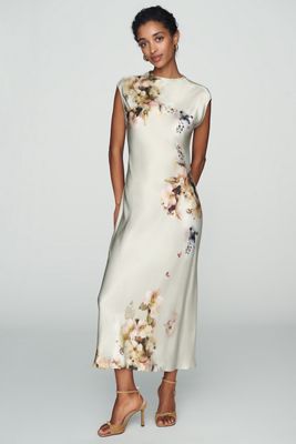 Maeve Mock-Neck Midi Slip Dress