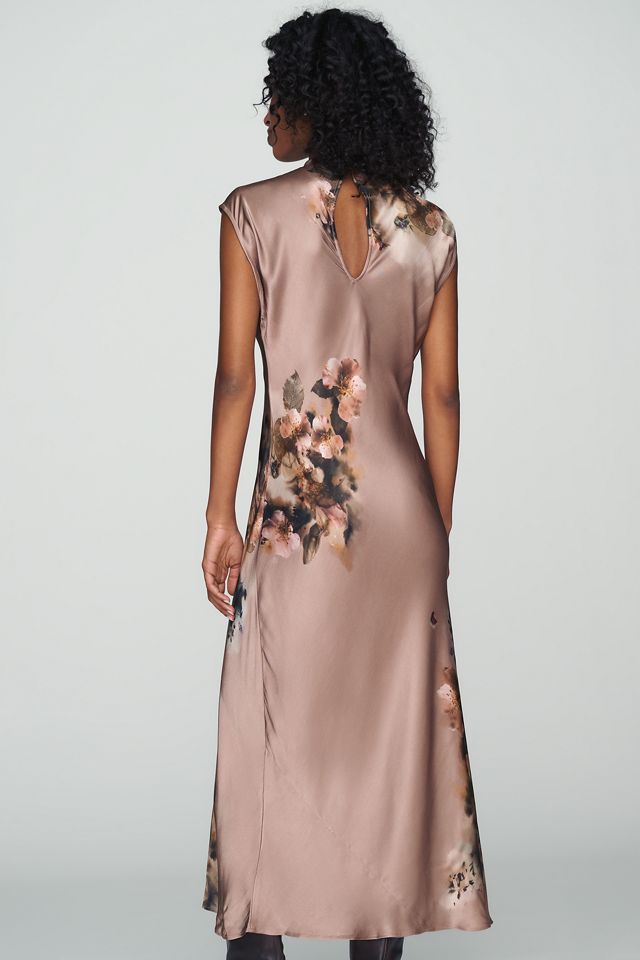 Maeve Charlette Mock-Neck Midi Slip Dress #1