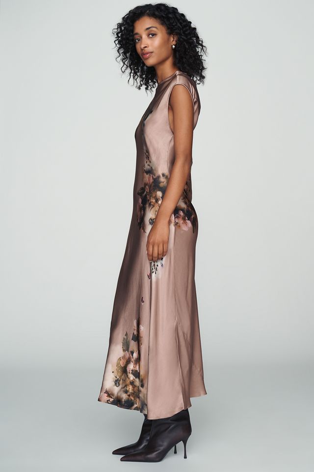 Maeve Charlette Mock-Neck Midi Slip Dress #3