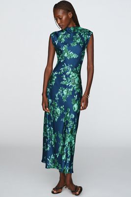 blue and green dresses Royal & Lime Maxi Dress  Reds Boutique LLC a trendy high halter neckline Blue Dresses | Light, Royal