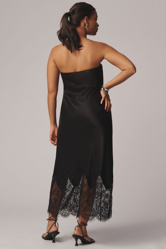 By Anthropologie Lace-Trim Midi Slip Dress #4
